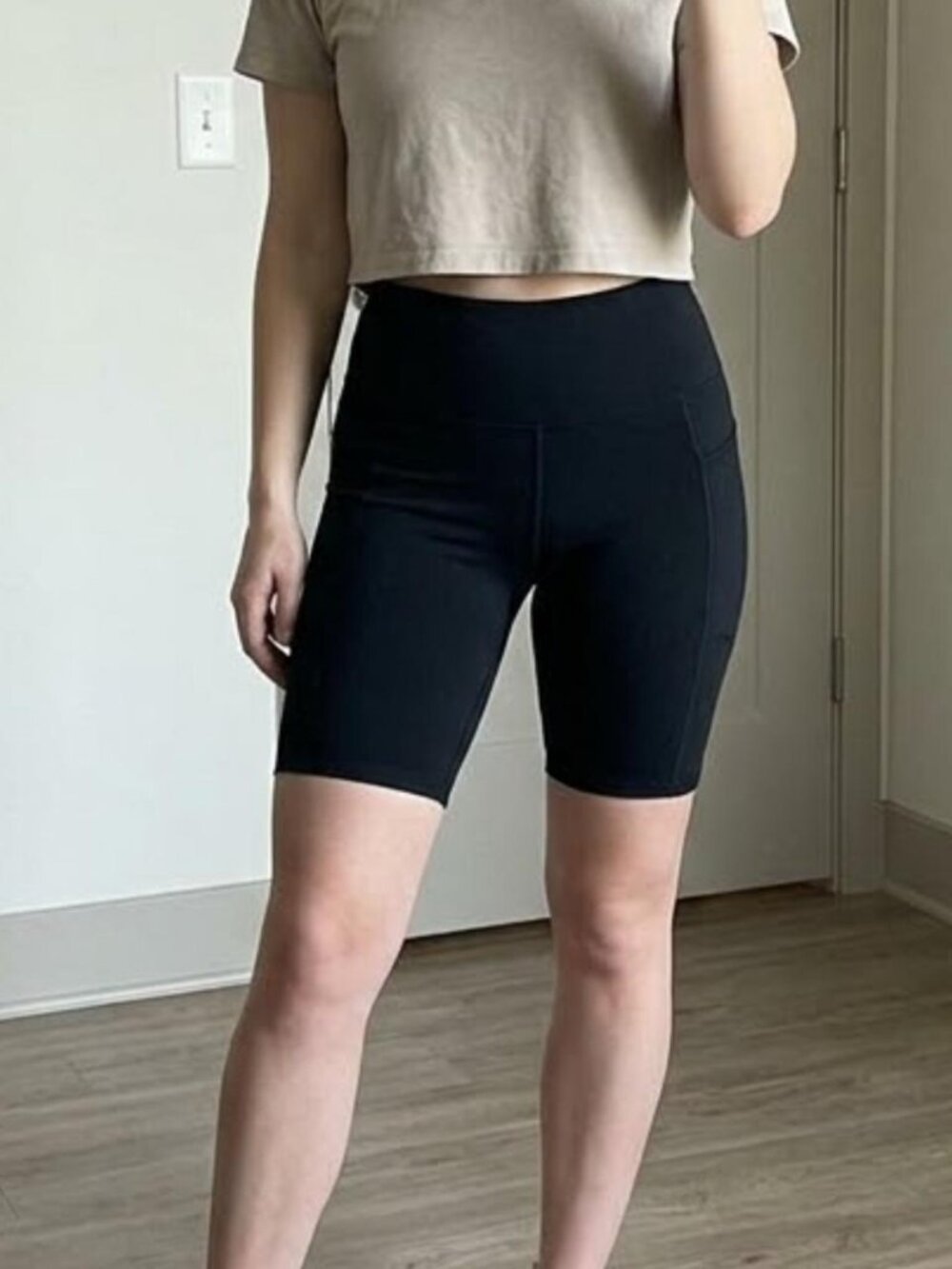 Women's Black Compression Biker Shorts